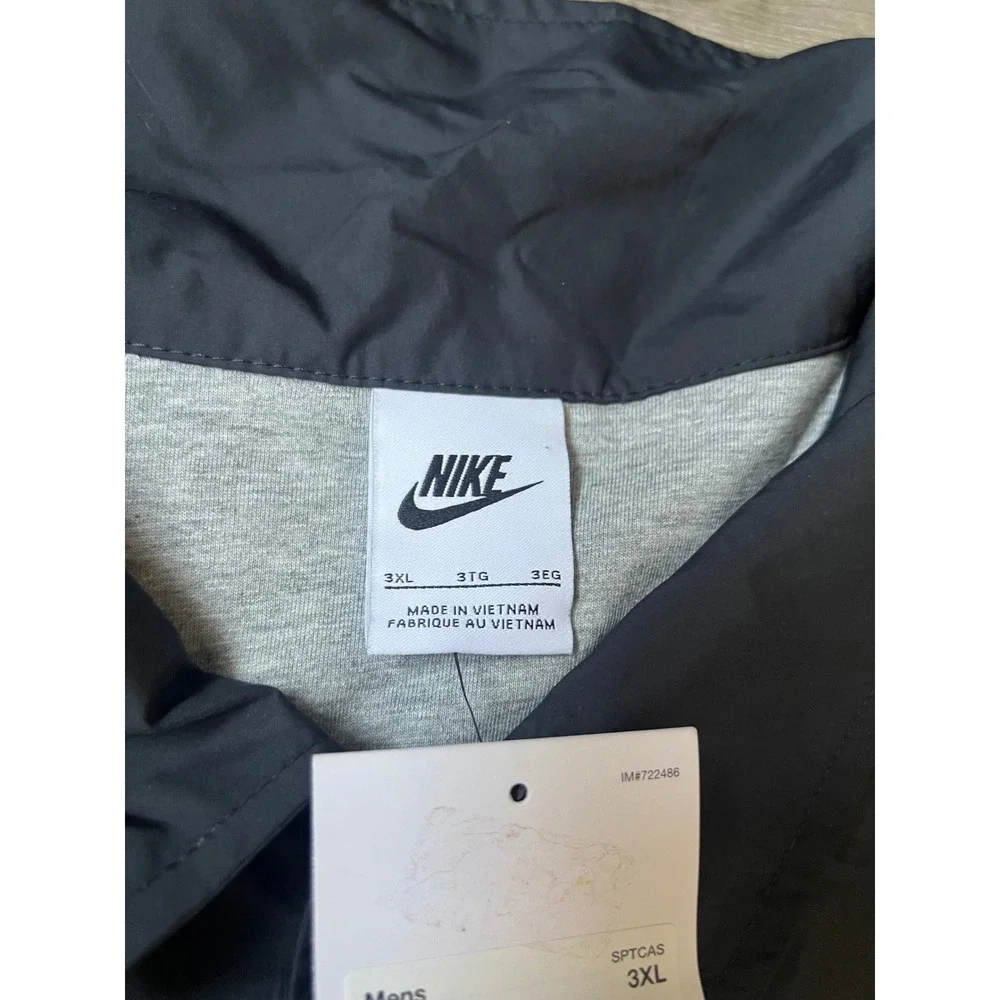 NWT Nike Club Men's Coaches Jacket Black Size 3XL FN3316-010